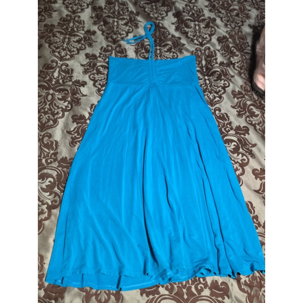 Karma Circle Blue Halter Dress Summer Medium